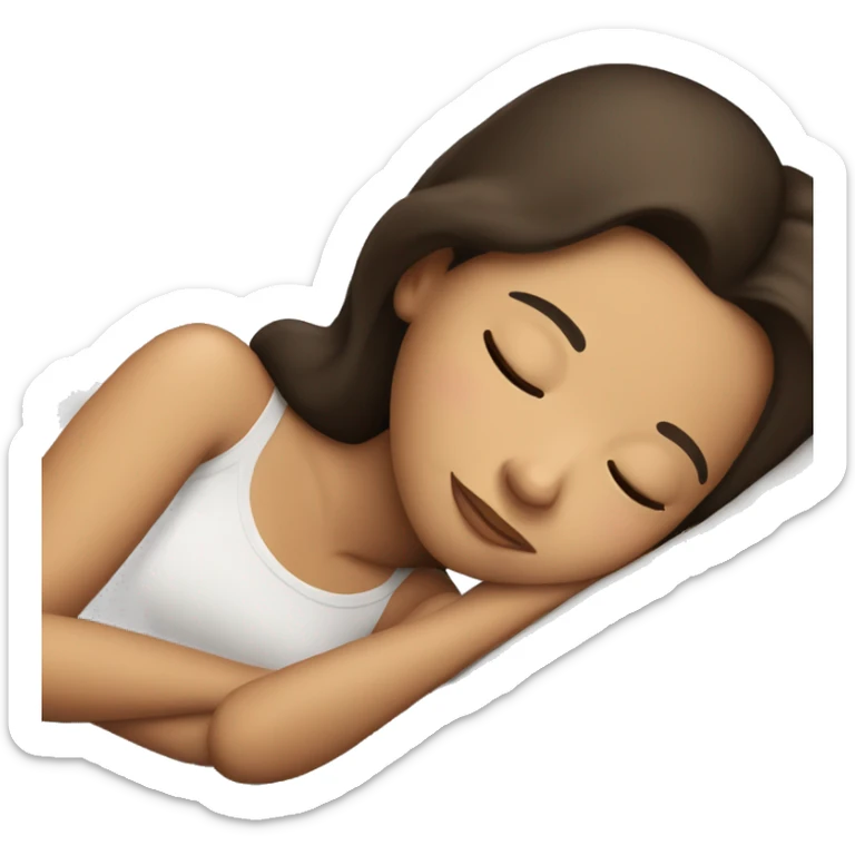 Brunette girl sleeping sticker