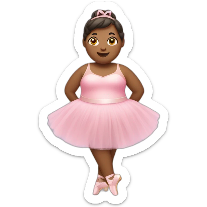 Chubby ballerina sticker