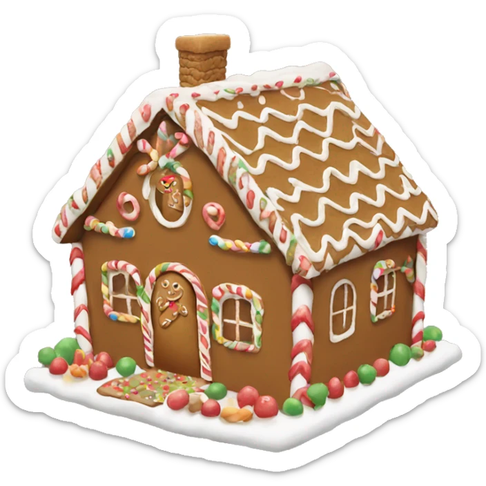 Gingerbread house sticker