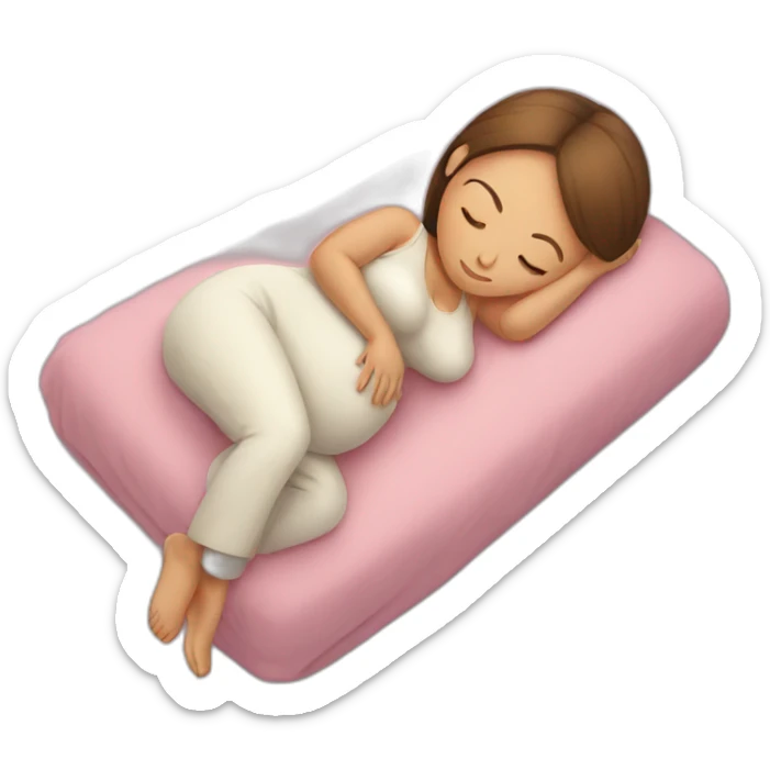 Pregnant sleeping sticker