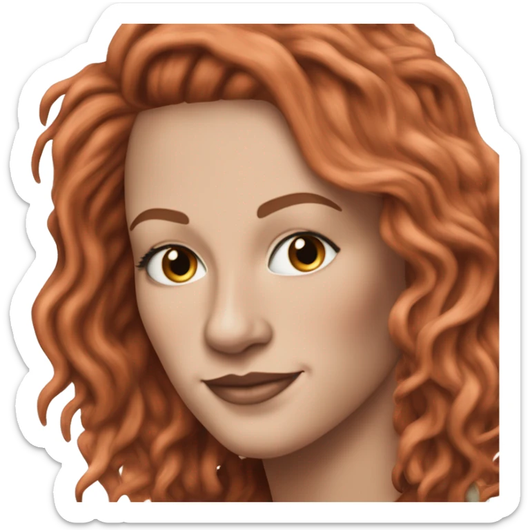 Chappell Roan, is an American singer and songwriter from Missouri. Working with collaborator Dan Nigro, the majority of her music is inspired by 1980s synth-pop copper red hair long sticker