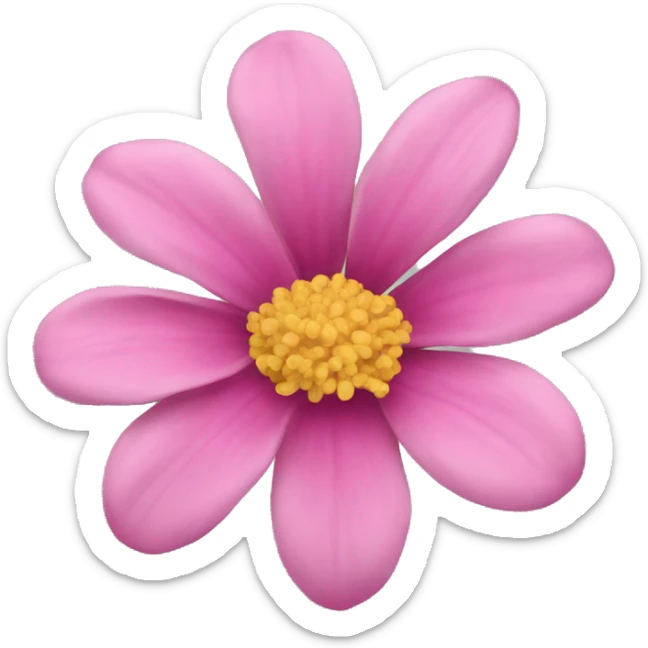 Pink flower sticker