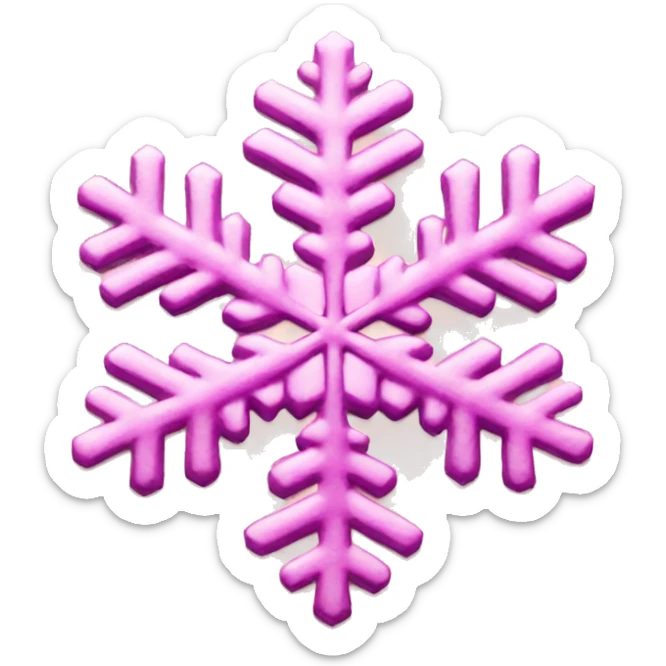 Pink snowflake sticker