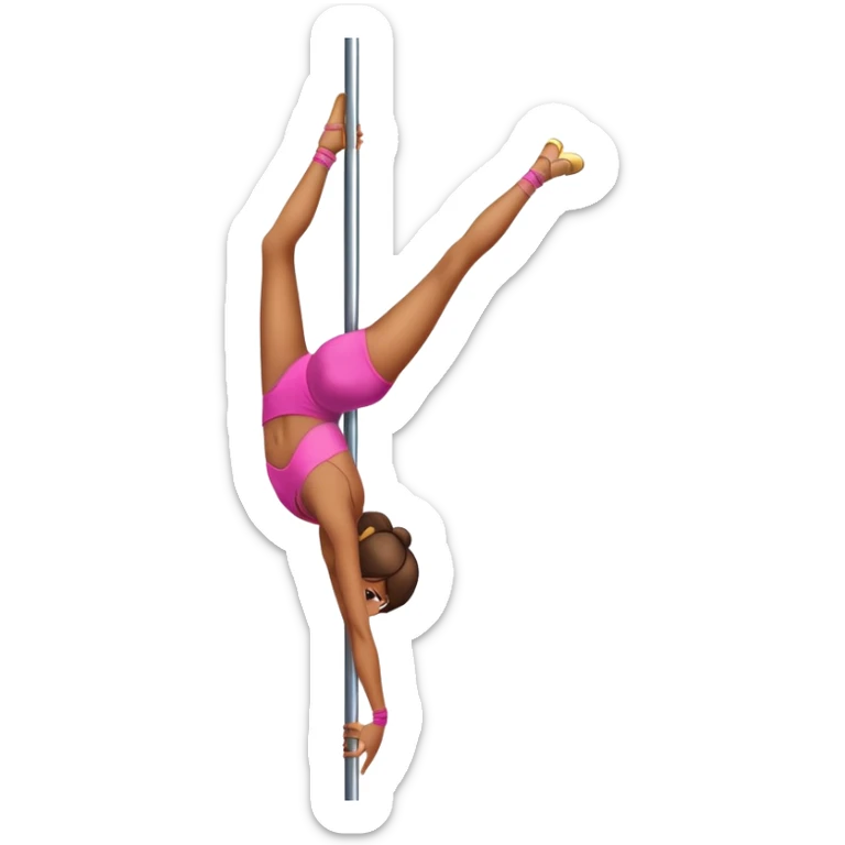Crée un émoji d’une personne qui fait du pol dance sticker
