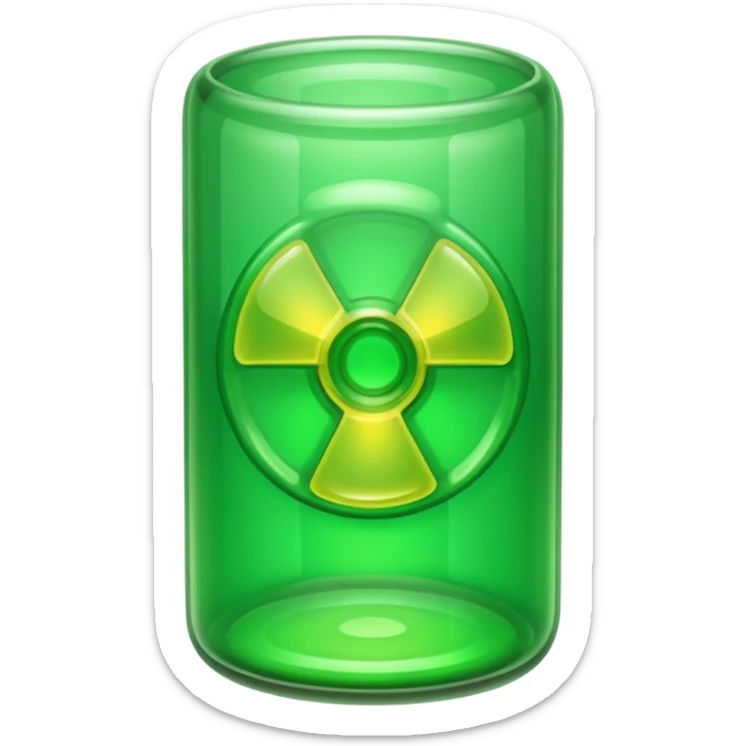 Uranium like inside a tube that we see on tiktok, without the symbol thing, and no line thing, just tube and pure green sticker
