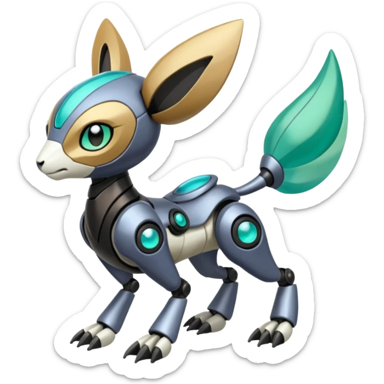 Meloetta-Vernid-Fionbri-Protogen-Pokémon-Digimon-Fakémon-fusion-hybrid-creature sticker