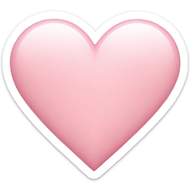 Light pink heart  sticker