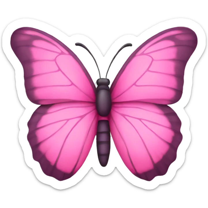 Pink butterfly  sticker