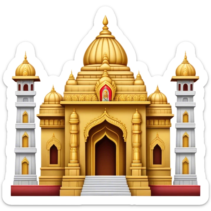 Tirupati Balaji Temple Landmark Emoji – Showcasing the temple’s golden entrance and intricate carvings. sticker