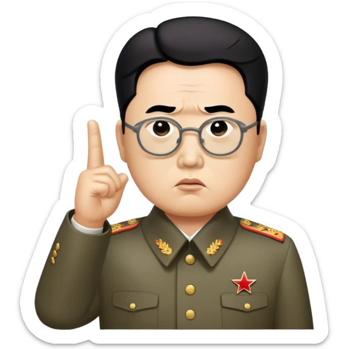 Dear leader Kim Jung Il directs you in his movie sticker