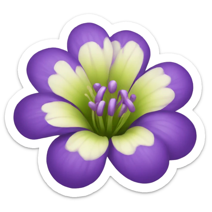 purple flower sticker