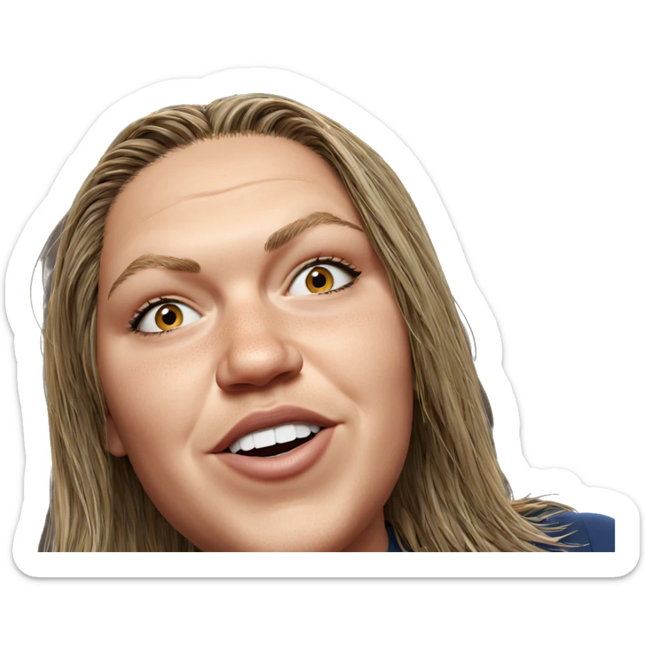 smiling girl in blurred background sticker