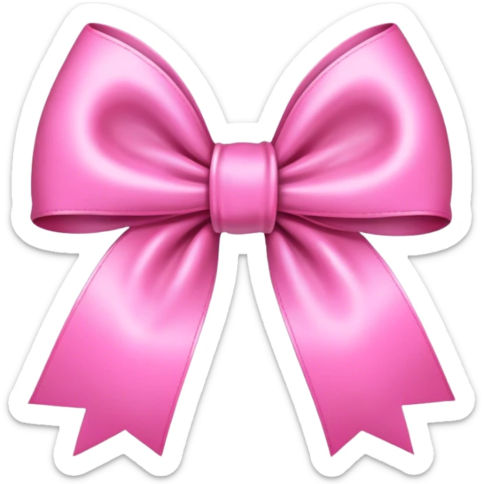 Pink bow sticker