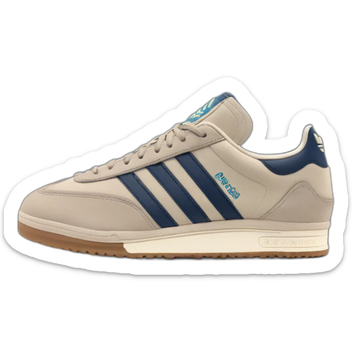 Adidas spezial navy blue and light blue on the logo  brown transparent rubber sole sticker