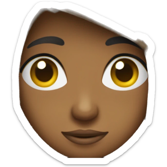 criança pele escura mais um pouco clara com capelo escuro e enrolado. sticker