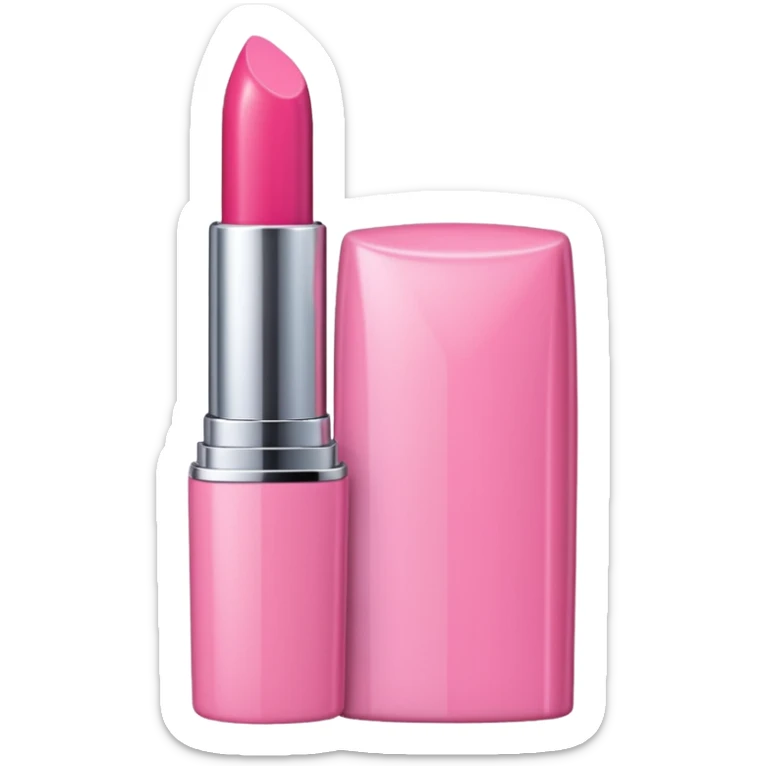 pink version of 💋, with no detail on the mouth, just the outline of the lipstick with the little grooves like the original sticker