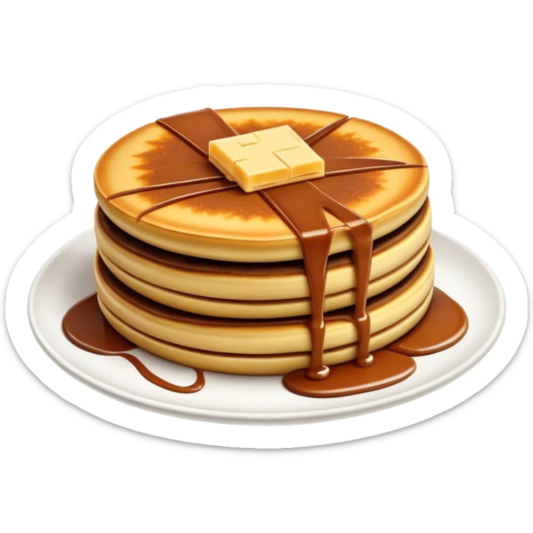 Cinematic Realistic Martabak Manis Dessert Emoji, depicted as a thick, sweet pancake filled with chocolate, cheese, and condensed milk rendered with detailed textures and vibrant, indulgent lighting. sticker