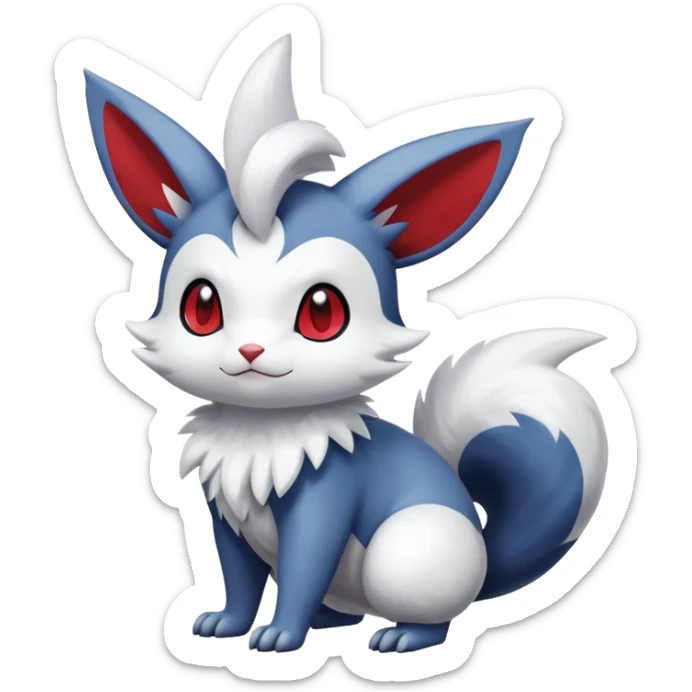 Shiny Furret-Minccino-Meowstic-Absol-Zangoose-Hybrid (Full body) sticker