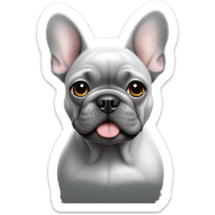 Grey french bulldog sticker