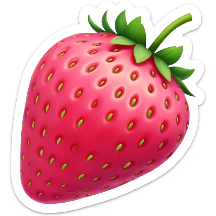 Pink strawberry sticker