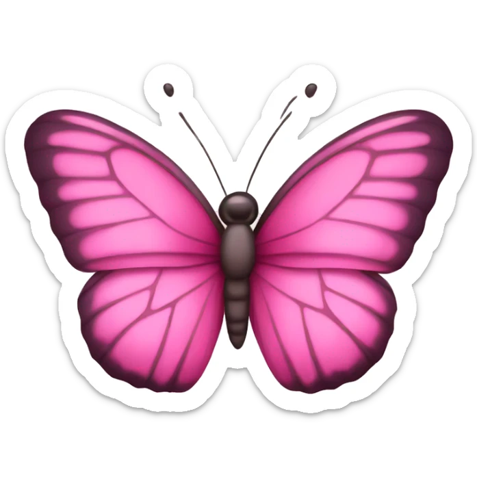 Pink butterfly  sticker