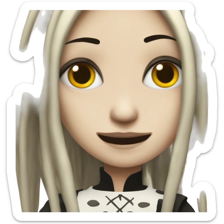 Alice madness with dreadlocks  sticker