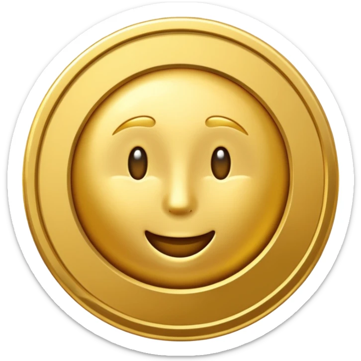 zrób logo emoji pieniążka 512x512, z przezroczystym tłem sticker