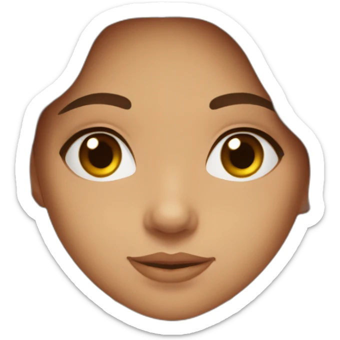 Beautiful Cypriot girl with brown hair and brown eyes and tanned skin sticker