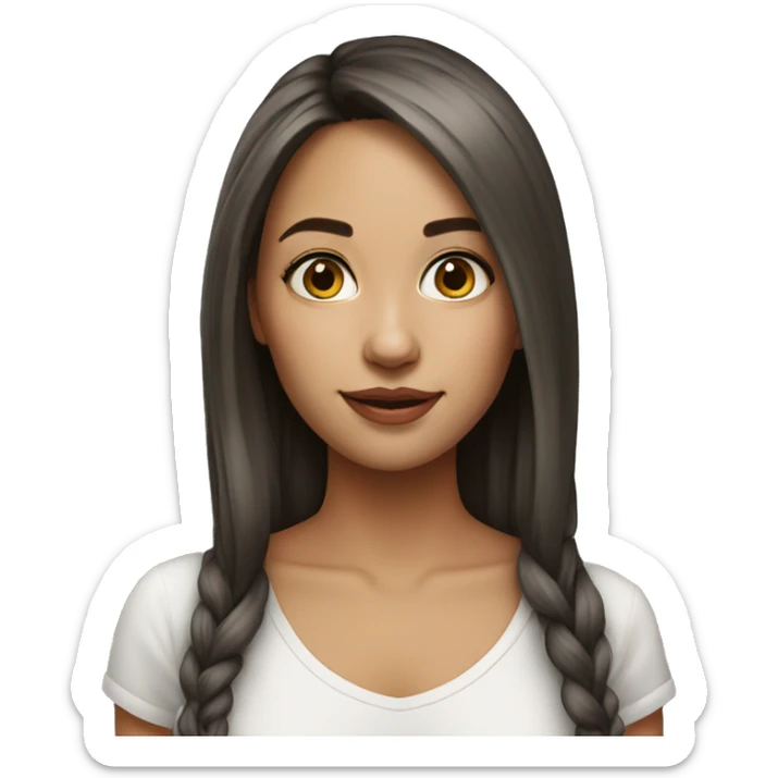 realistic portrait of girl, beautiful, girl friend  sticker