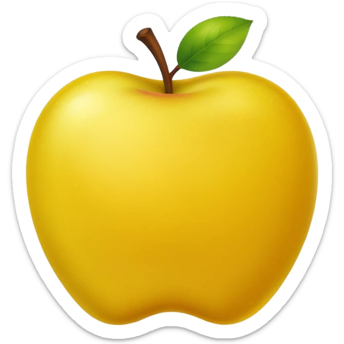 Yellow apple sticker