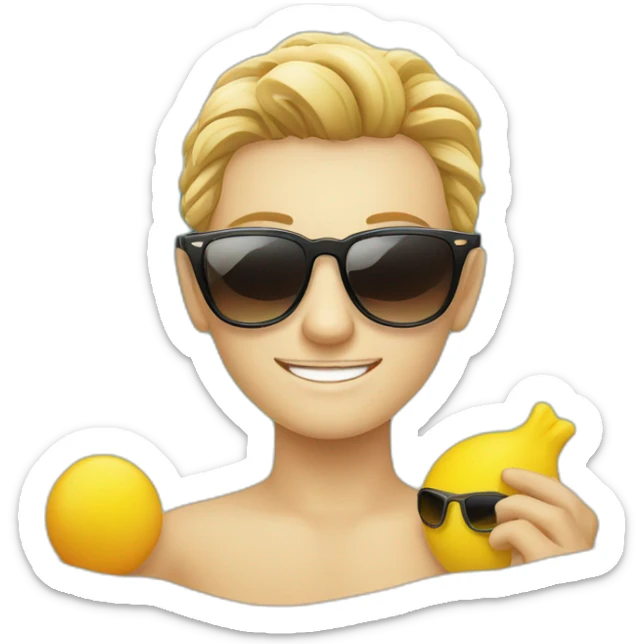 2 teenie unternehmer mit sonnenbrille am strand sticker