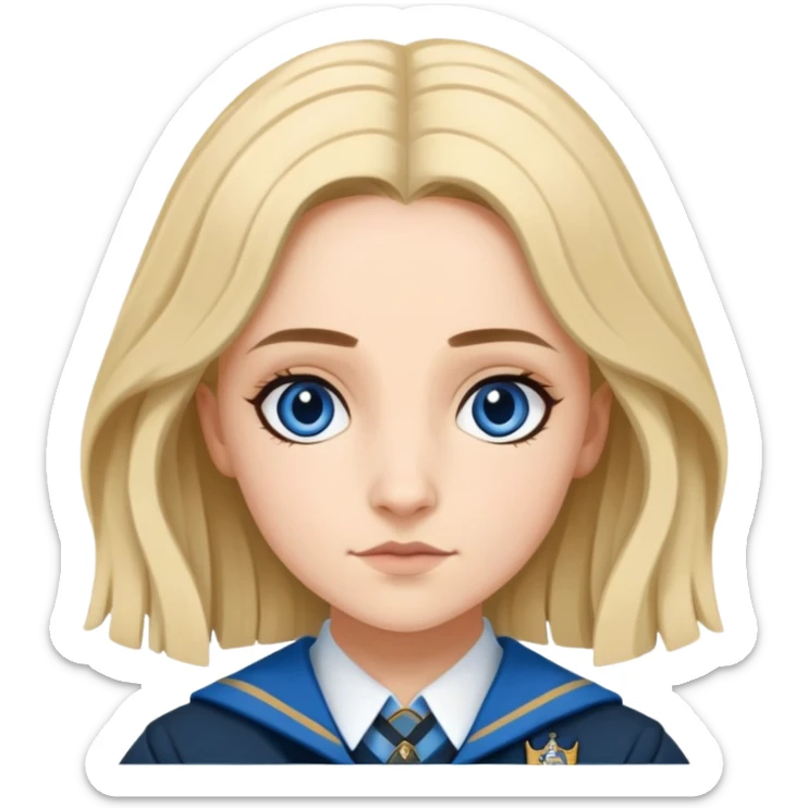 Gemma Padley is Penelope Clearwater in harry potter, wear hogwarts Ravenclaw uniform sticker