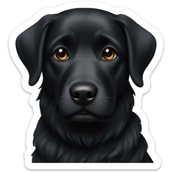black dog sticker