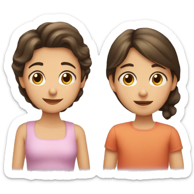 Una pareja de dos niños, una niña y un niño adolescentes sticker