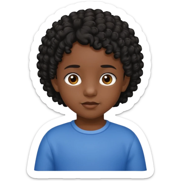 HZME A UN NIÑO OSCURITO DE PIEL CON EL PELO COROT PERO RIZADITO Y DE6 AÑOS sticker