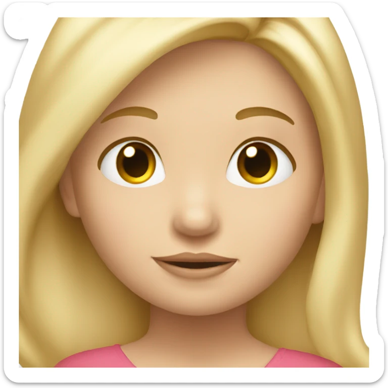 A mom with long, blonde hair is holding her toddler her with blonde hair sticker