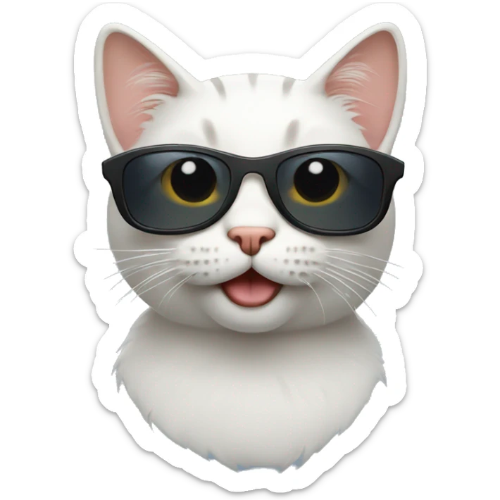 Cat with sunglasses sticker