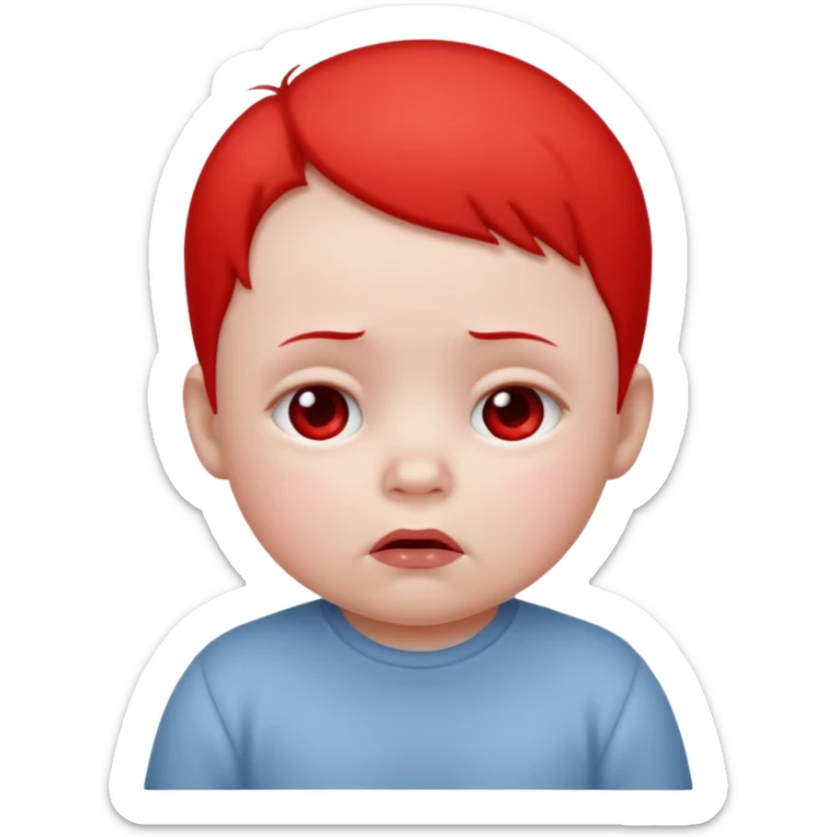 Please make an iPhone version of the baby emoticon that hurts because of the fever sticker