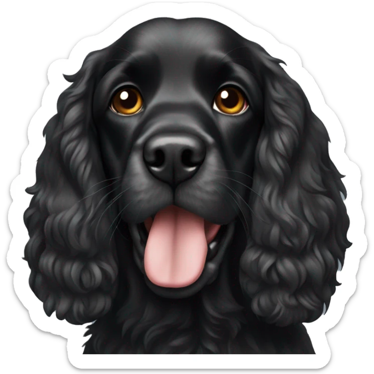 Black cocker spaniel  sticker