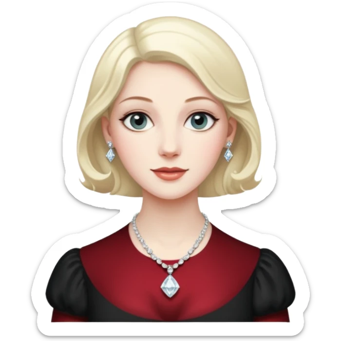 a young lady from the regency era called Frances, named the diamond of the season sticker