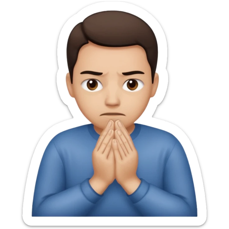 Une personne qui se frotte les mains avec un regard suspect  sticker