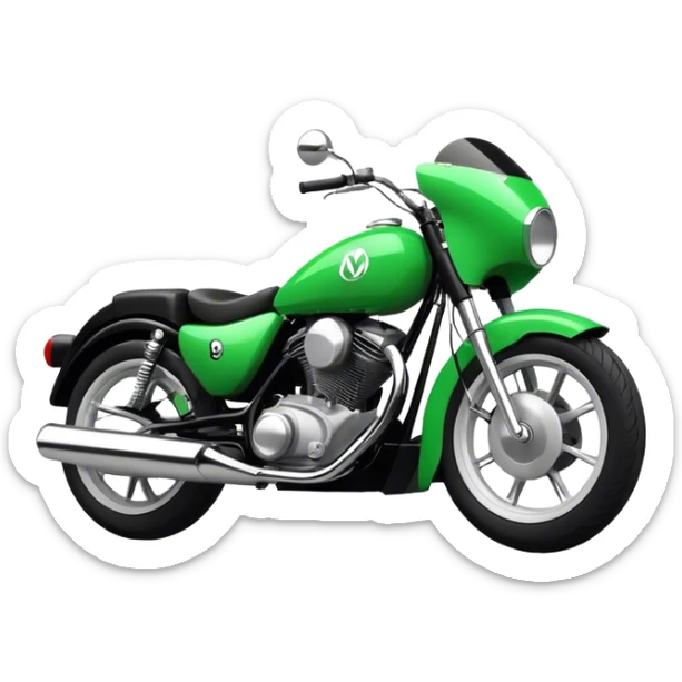 Moto green sticker
