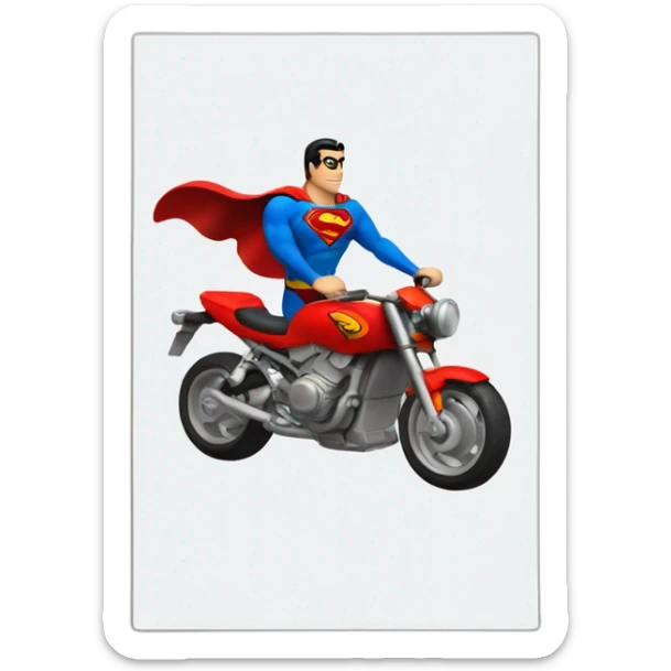 motorbike in superman dress and color without superman sticker