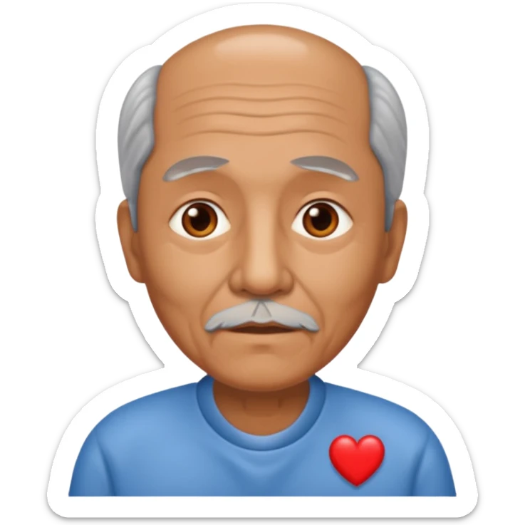 puedes crear una imagen de un abuelo de 63 años con una enfermedad cardiovascular?? sticker