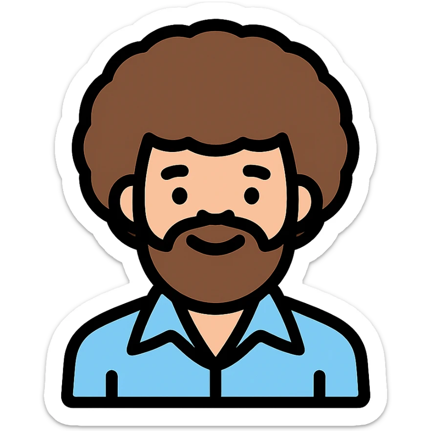 bob ross sticker