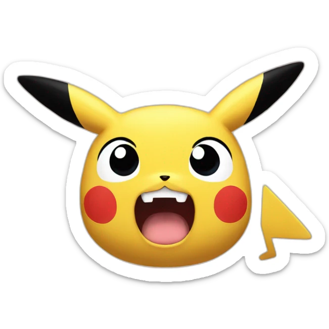 pikachu scared sticker
