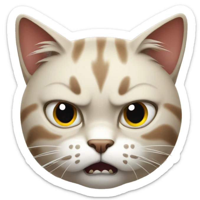 Angry cat sticker