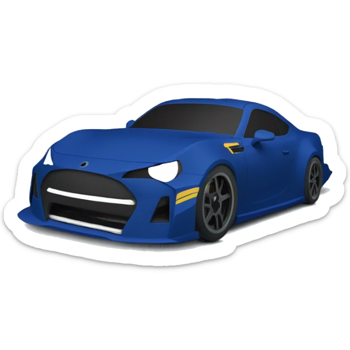 Precise wide-body dark blue Cardstock Papercraft fr-s racecar sticker