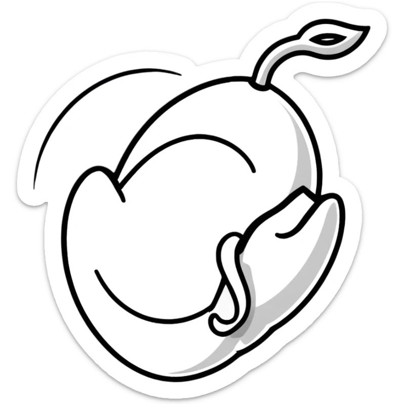 cartoonish sticker of حزلقوم with exaggerated features, fun and colorful sticker