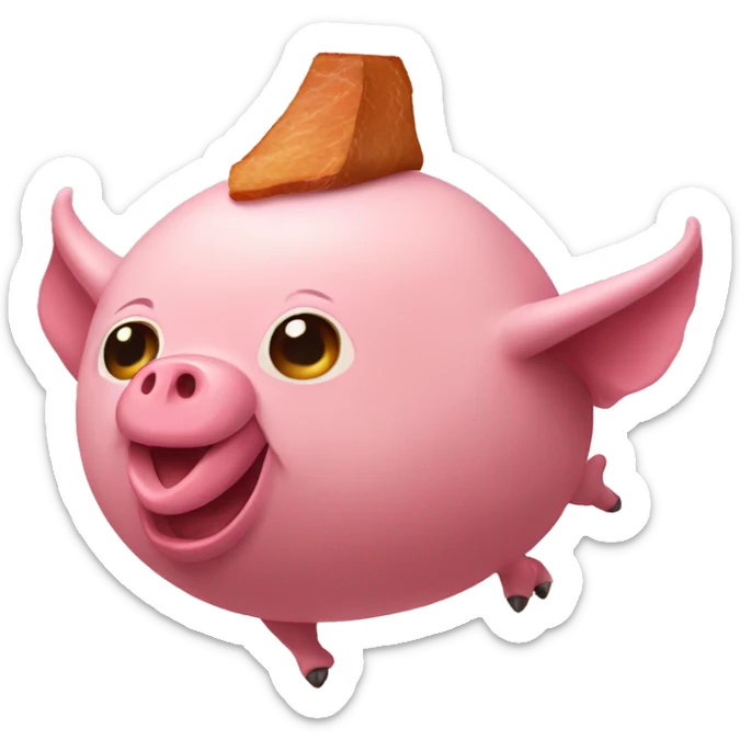 Majestic flying ham  sticker